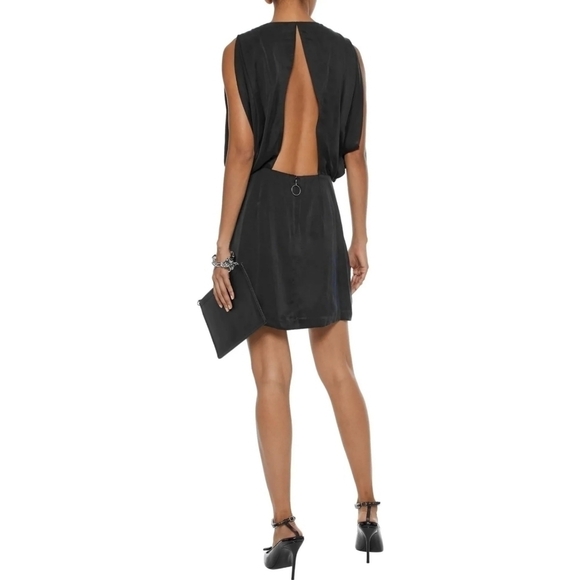 OPENING CEREMONY Open-Back Draped Silk Mini Dress - Picture 1 of 6